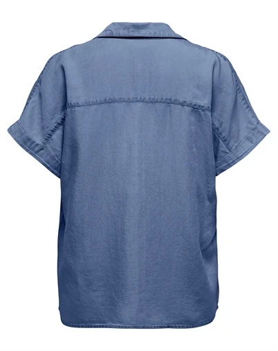 Only - ONLCharis Bluse - Dark Blue Denim